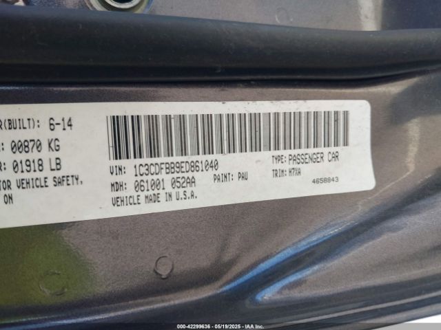 1C3CDFBB9ED861040 Dodge DART SXT