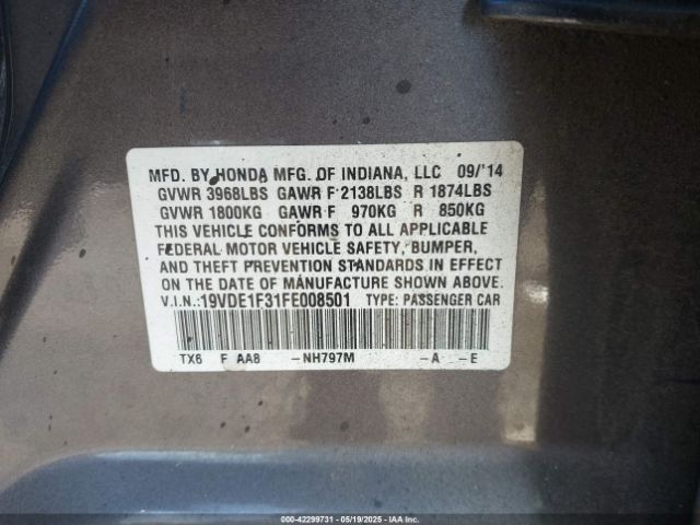 19VDE1F31FE008501 Acura Ilx 2.0l