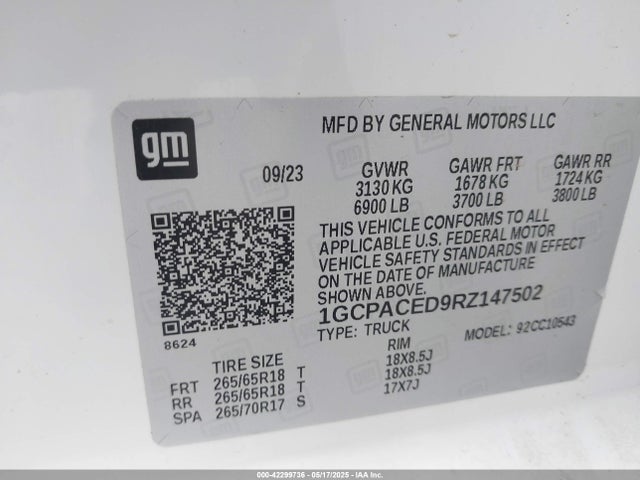 1GCPACED9RZ147502 Chevrolet Silverado 1500 2wd  Short Bed Lt
