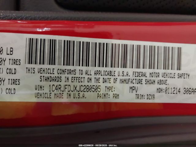 2018 JEEP GRAND CHEROKEE 1C4RJFDJXJC280505 Photo 8