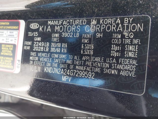 KNDJN2A24G7299592 KIA Soul