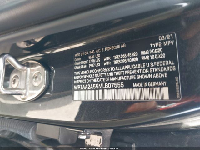 2021 PORSCHE MACAN WP1AA2A55MLB07555 Photo 8