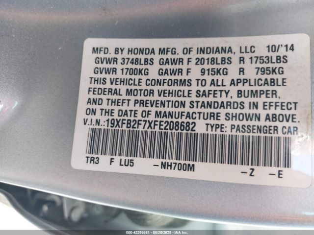 19XFB2F7XFE208682 Honda CIVIC SE