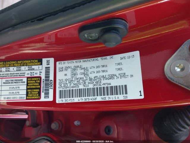 5TFDZ5BNXGX004538 Toyota 2gr-fks