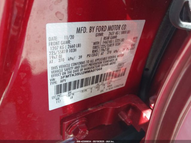 3FMTK3SU2MMA07068 Ford Mustang Mach-e Premium
