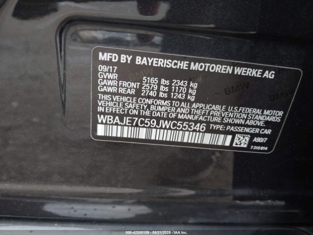 WBAJE7C59JWC55346 BMW 540i Xdrive