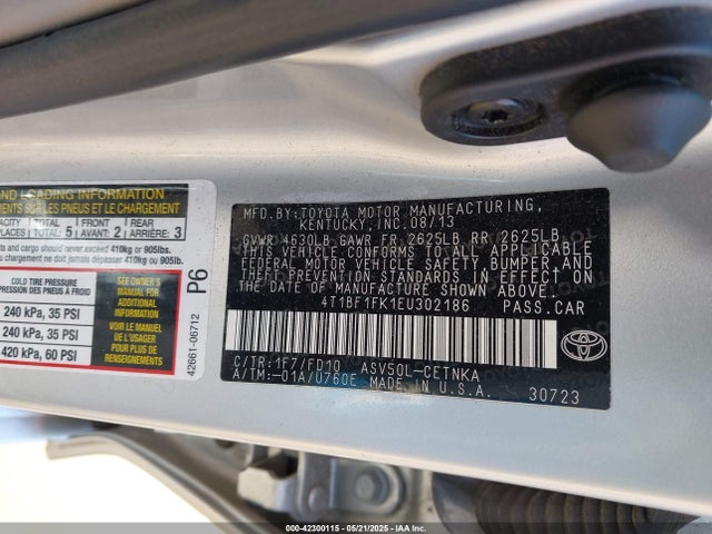Toyota CAMRY LE 2014 4T1BF1FK1EU302186 Image 9