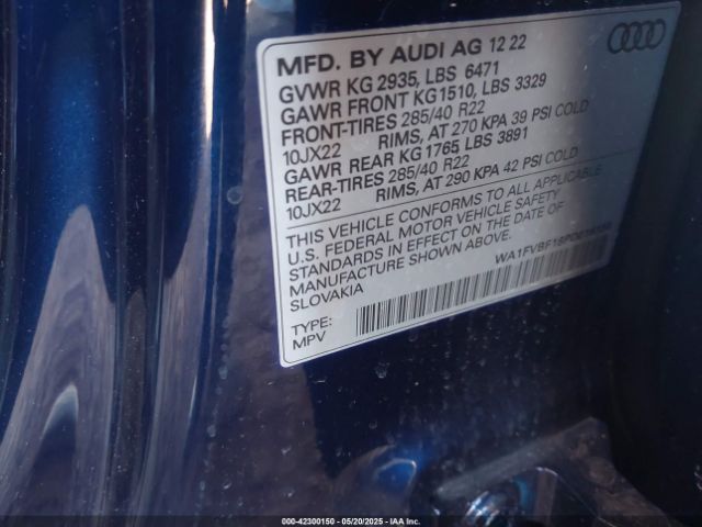 WA1FVBF18PD016158 Audi Q8