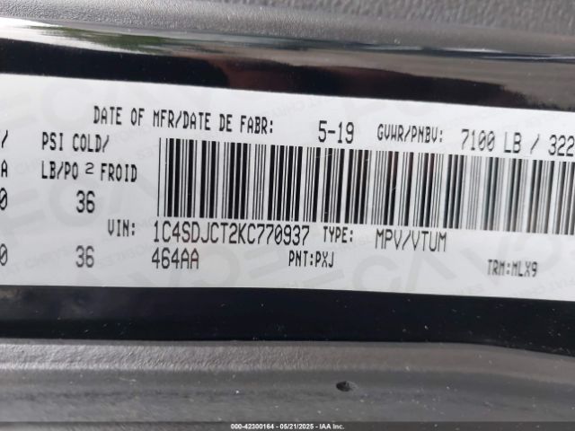 2019 DODGE DURANGO 1C4SDJCT2KC770937 Photo 8