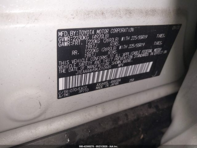 JTEAAAAH5MJ010949 Toyota Venza Limited
