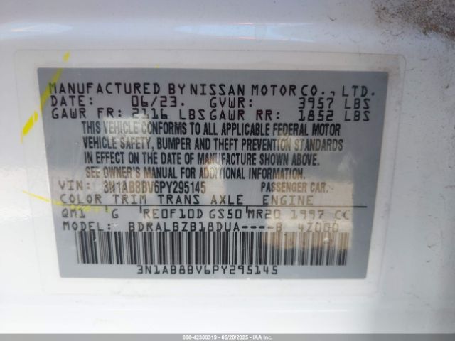 2023 NISSAN SENTRA 3N1AB8BV6PY295145 Photo 8