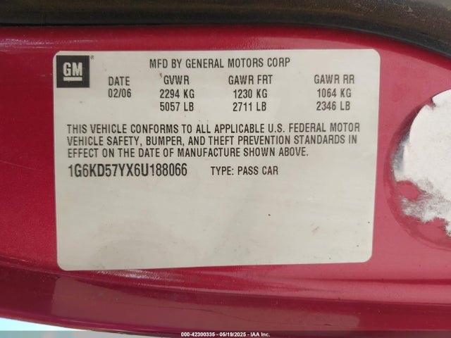 2006 CADILLAC DTS 1G6KD57YX6U188066 Photo 8