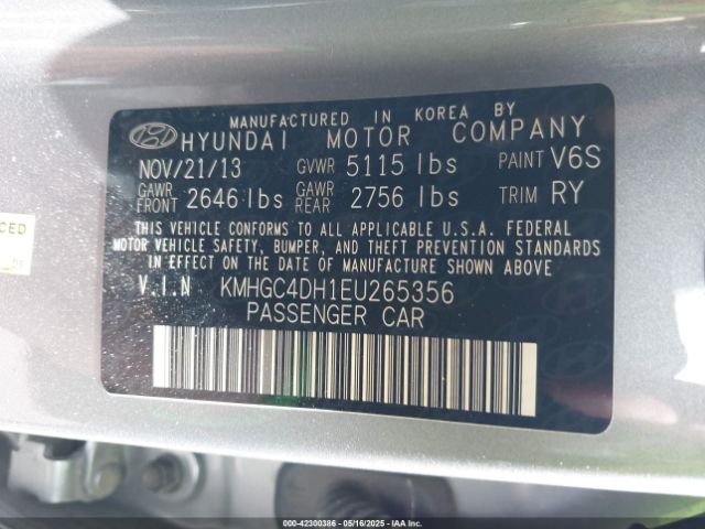 KMHGC4DH1EU265356 Hyundai Genesis 5.0 R-spec