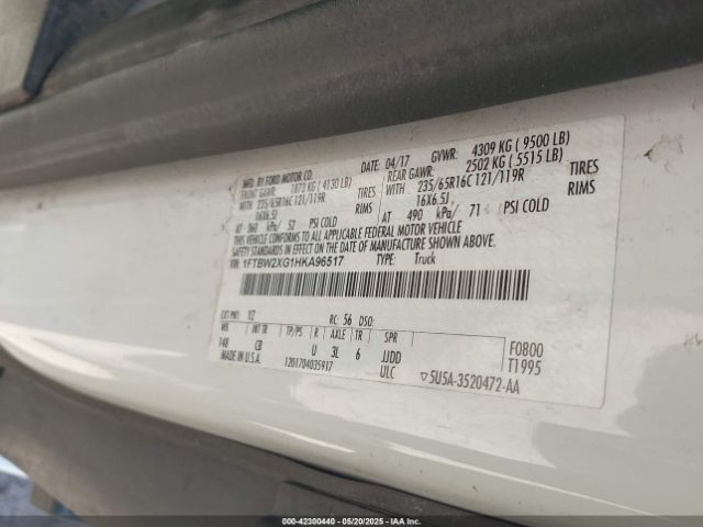 1FTBW2XG1HKA96517 Ford Transit-350