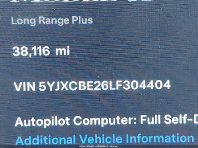 2020 TESLA MODEL X 5YJXCBE26LF304404 Photo 8