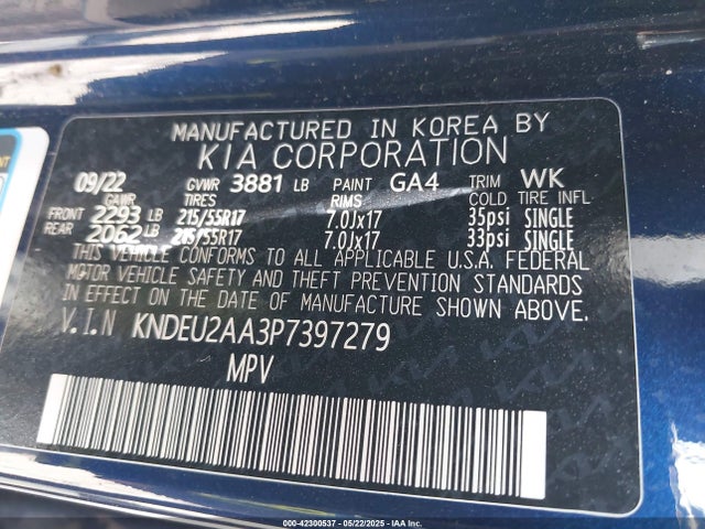 KIA SELTOS S 2023 KNDEU2AA3P7397279 Image 9