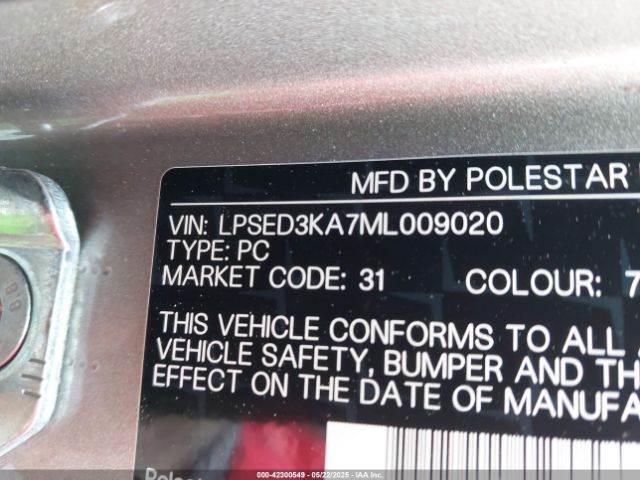 2021 POLESTAR 2 LPSED3KA7ML009020 Photo 8