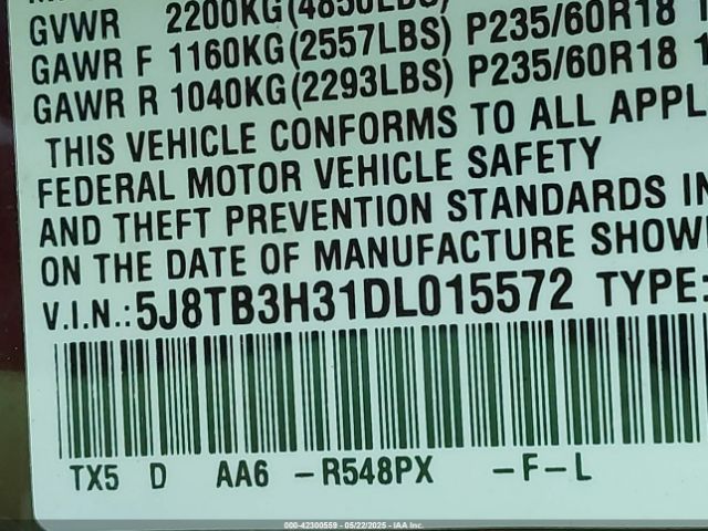 2013 ACURA RDX 5J8TB3H31DL015572 Photo 8