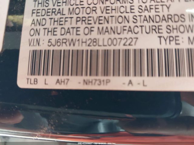 5J6RW1H28LL007227 Honda Cr-v 2wd Lx