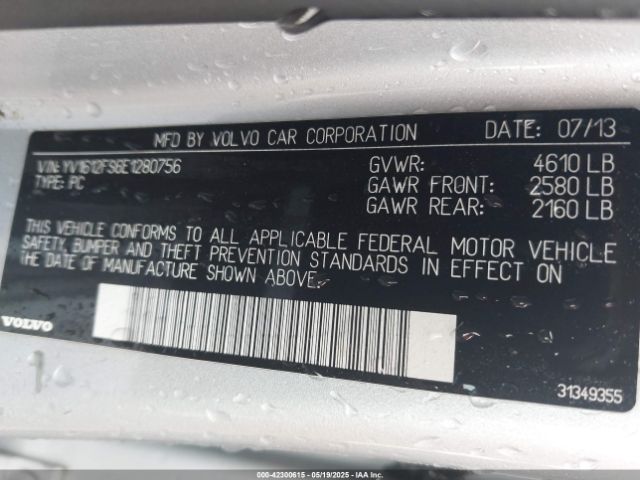 YV1612FS6E1280756 Volvo S60 T5 Platinum