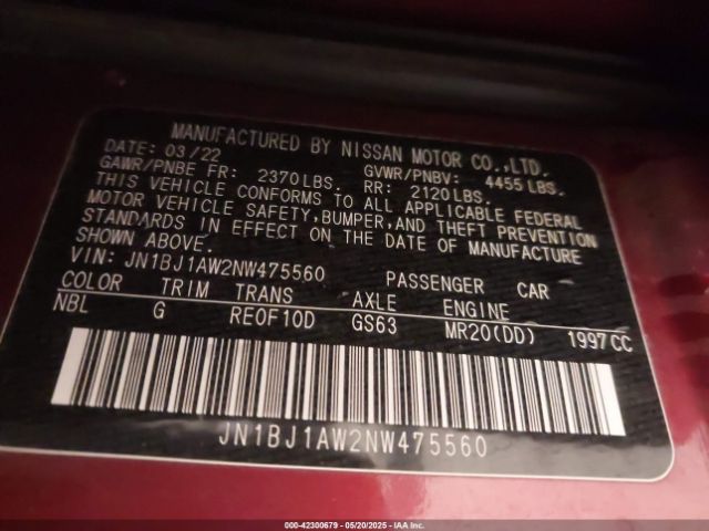 2022 NISSAN ROGUE SPORT JN1BJ1AW2NW475560 Photo 8