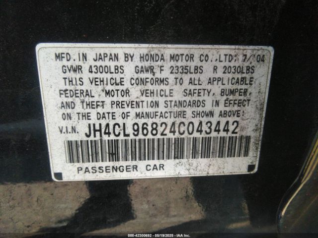 2004 ACURA TSX JH4CL96824C043442 Photo 8