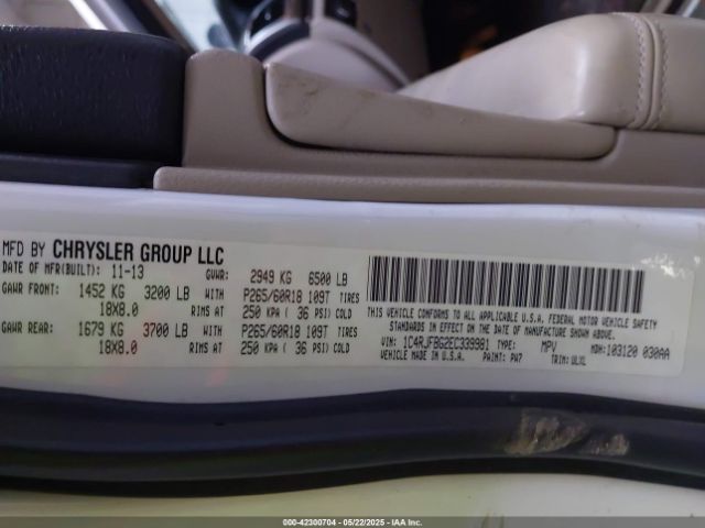 1C4RJFBG2EC339981 Jeep Grand Cherokee Limited