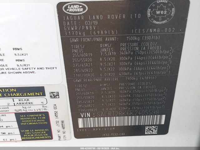 SALRT2RK6K2405598 Land Rover Discovery Hse Luxury