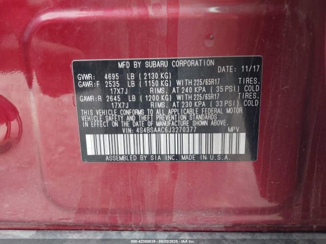 4S4BSAAC6J3270377 Subaru Outback 2.5i