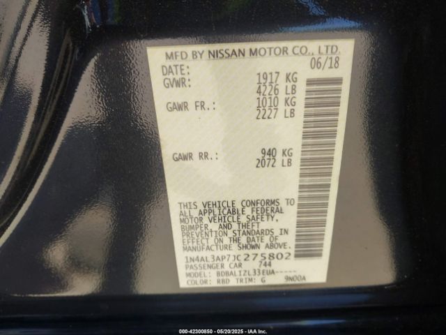 1N4AL3AP7JC275802 Nissan 2018