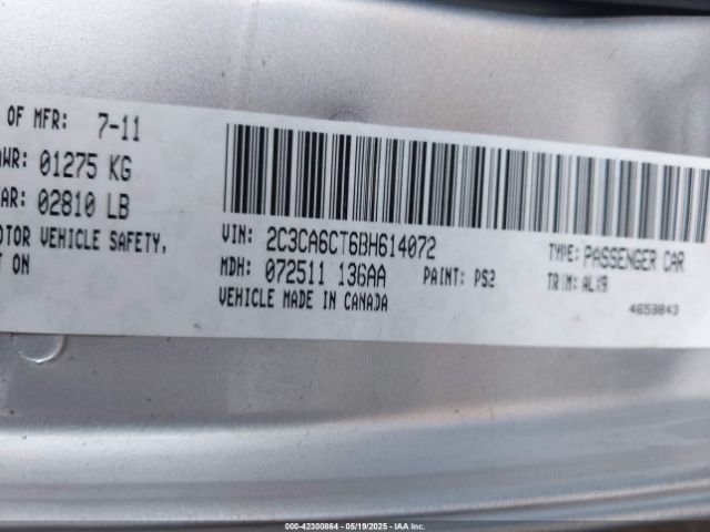 2011 CHRYSLER 300C 2C3CA6CT6BH614072 Photo 8