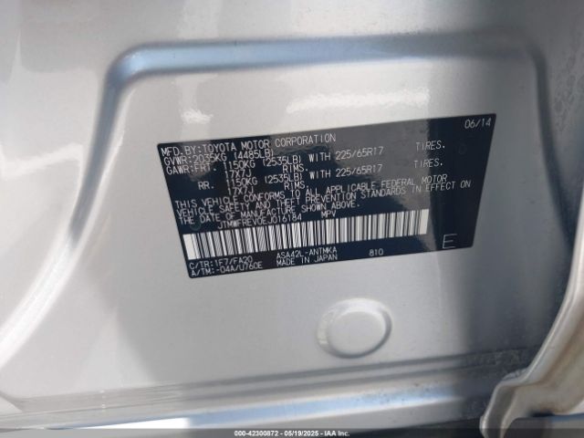 JTMWFREV0EJ016184 Toyota Rav4 Xle