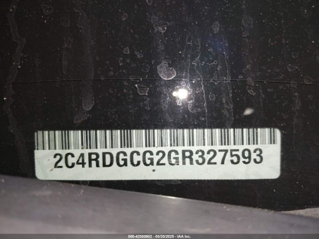 2C4RDGCG2GR327593 Dodge Grand Caravan Sxt