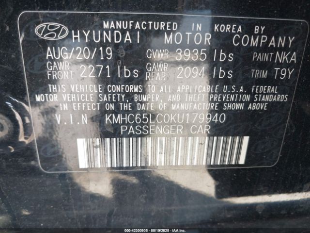 2019 HYUNDAI IONIQ HYBRID KMHC65LC0KU179940 Photo 8