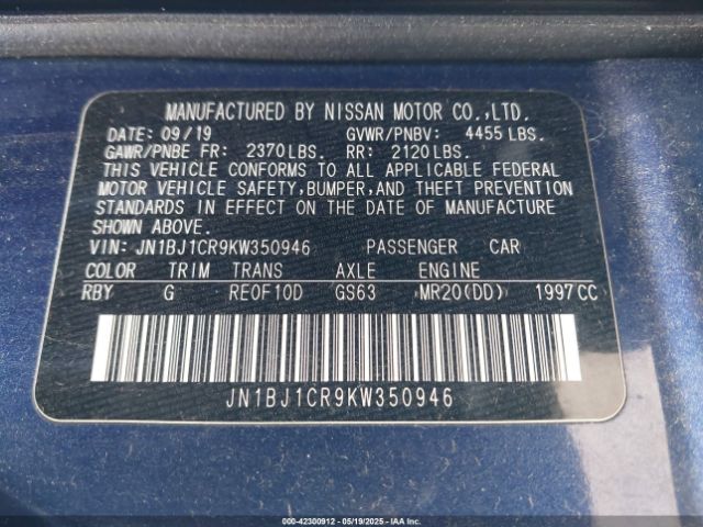 2019 NISSAN ROGUE SPORT JN1BJ1CR9KW350946 Photo 8