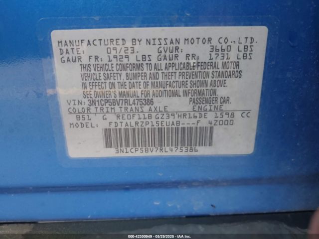 2024 NISSAN KICKS 3N1CP5BV7RL475386 Photo 8