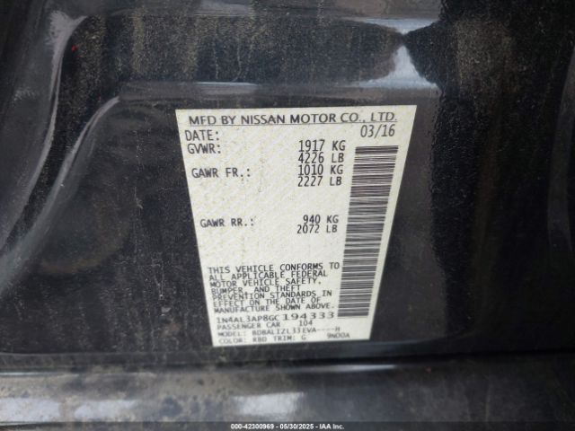 2016 NISSAN ALTIMA 1N4AL3AP8GC194333 Photo 8
