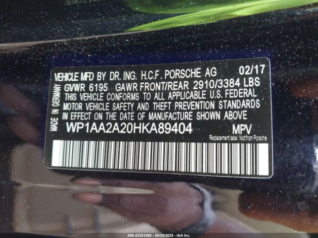 WP1AA2A20HKA89404 Porsche Cayenne Platinum Edition