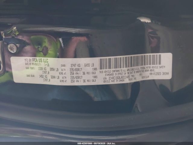 2C4RC1BG8JR211405 Chrysler Pacifica Touring L