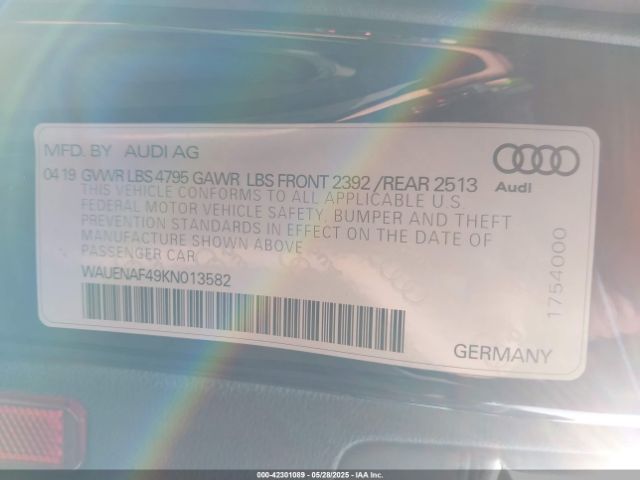 WAUENAF49KN013582 Audi A4