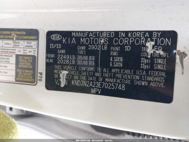 KNDJN2A23E7025748 KIA Soul
