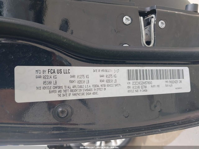 Aukcja sprzedaży 2017 Chrysler 300c, vin: 2C3CCAEG2HH570643, numer aukcji: 42301207