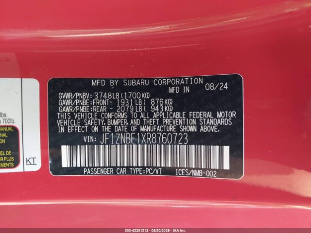 2024 TOYOTA GR86 JF1ZNBE1XR8760723 Photo 8