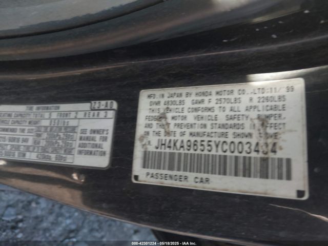 2000 ACURA RL JH4KA9655YC003434 Photo 8