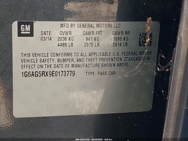 1G6AG5RX9E0173779 Cadillac Ats Standard