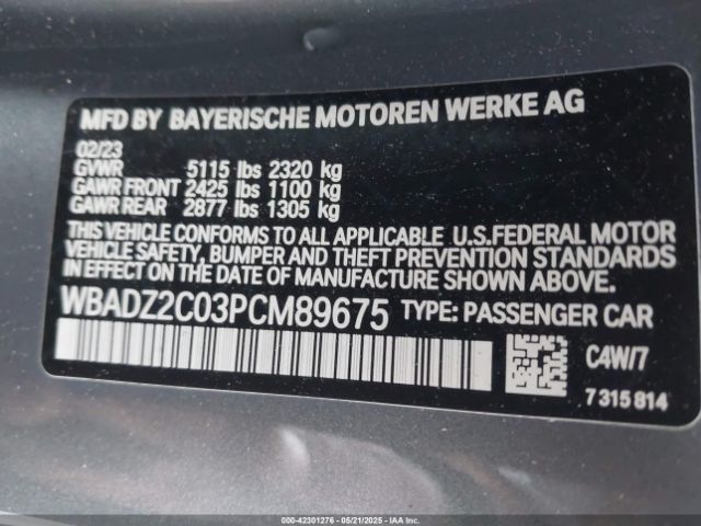 WBADZ2C03PCM89675 BMW 2023