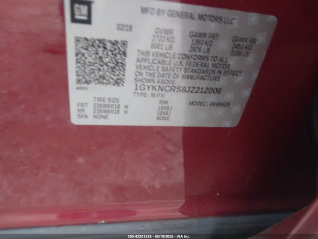 2018 CADILLAC XT5 1GYKNCRS8JZ212006 Photo 8