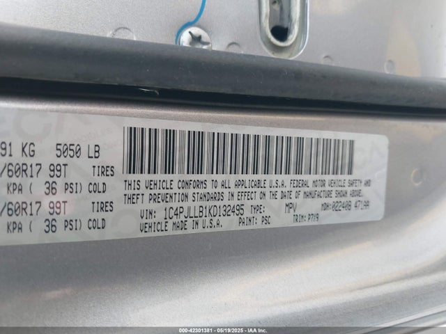 Jeep Cherokee 2019 1C4PJLLB1KD132495 Image 9