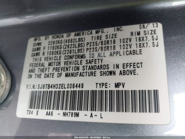 2014 ACURA RDX 5J8TB4H32EL006449 Photo 8