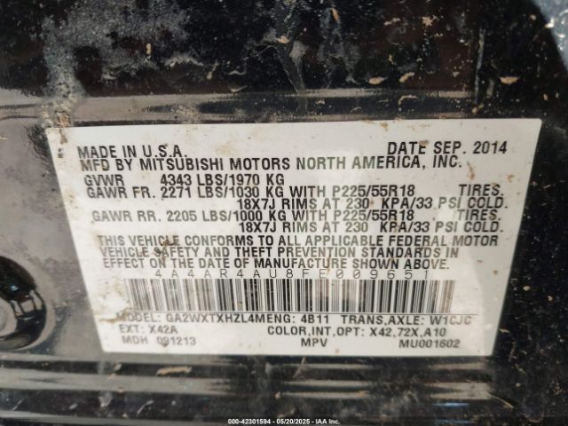 2015 MITSUBISHI OUTLANDER SPORT 4A4AR4AU8FE009651 Photo 8
